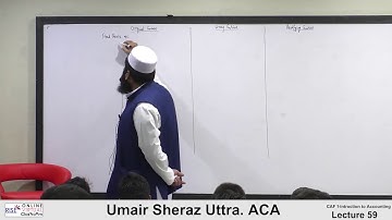 CA PAKISTAN CA CAF 01 by Sir Umair Sheraz Lecture # 59 from RISE