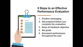 Supervisor/Manager Training for Employee Performance Evaluation