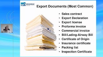 Export Documents (Most Common)