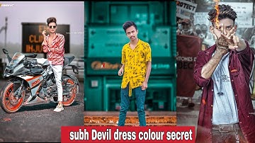 subh Devil dress colour secret ?🔥|| how to edit photo like super subh Devil effect