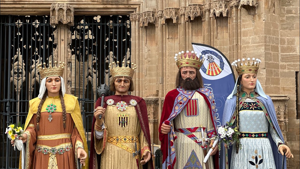 75è aniversari del gegant Jaume I de Lleida acompanyat dels gegants de Ripoll, Tàrrega i Jaume I