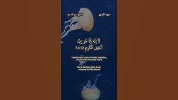 سورة المؤمنون 115-118 للقارئ سعود الشريم حفظه لله