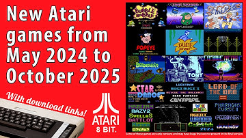Gameplay of New 8 bit Atari games, May 2024 to October 2025