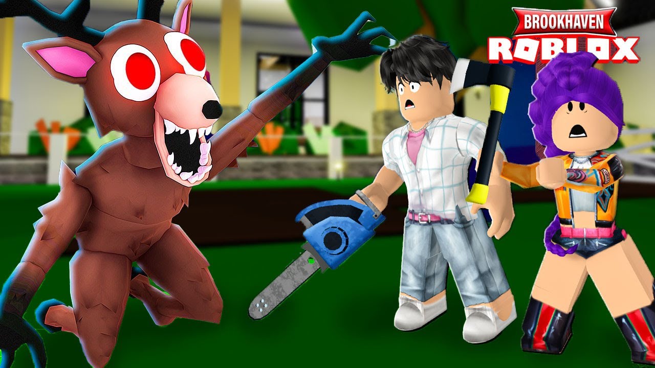 HUNTRIX ET LES SAJA BOYS CONTRE LE MONSTRE DE LA FORÊT DANS BROOKHAVEN RP ROBLOX