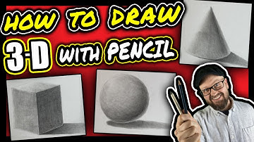 HOW to DRAW 3-D with Pencil | How to draw 3-D Forms | How to shade a value scale