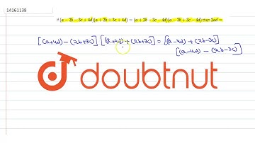 If `(a-2b-3c+4d)(a+2b+3c+4d) = (a+2b-3c-4d)(a-2b+3c-4d)` then `2ad =`