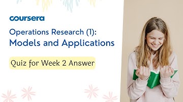 Operations Research (1): Models and Applications Quiz for Week 2 Answer