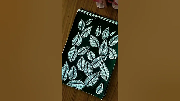 leaf zentangle pattern 💗 #shorts #youtubeshorts #zentangle #zentangleart #pattern