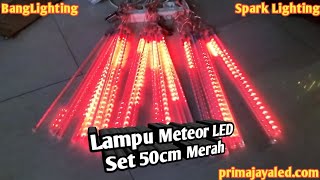 Paket 3 Lampu LED Meteor Merah 50cm