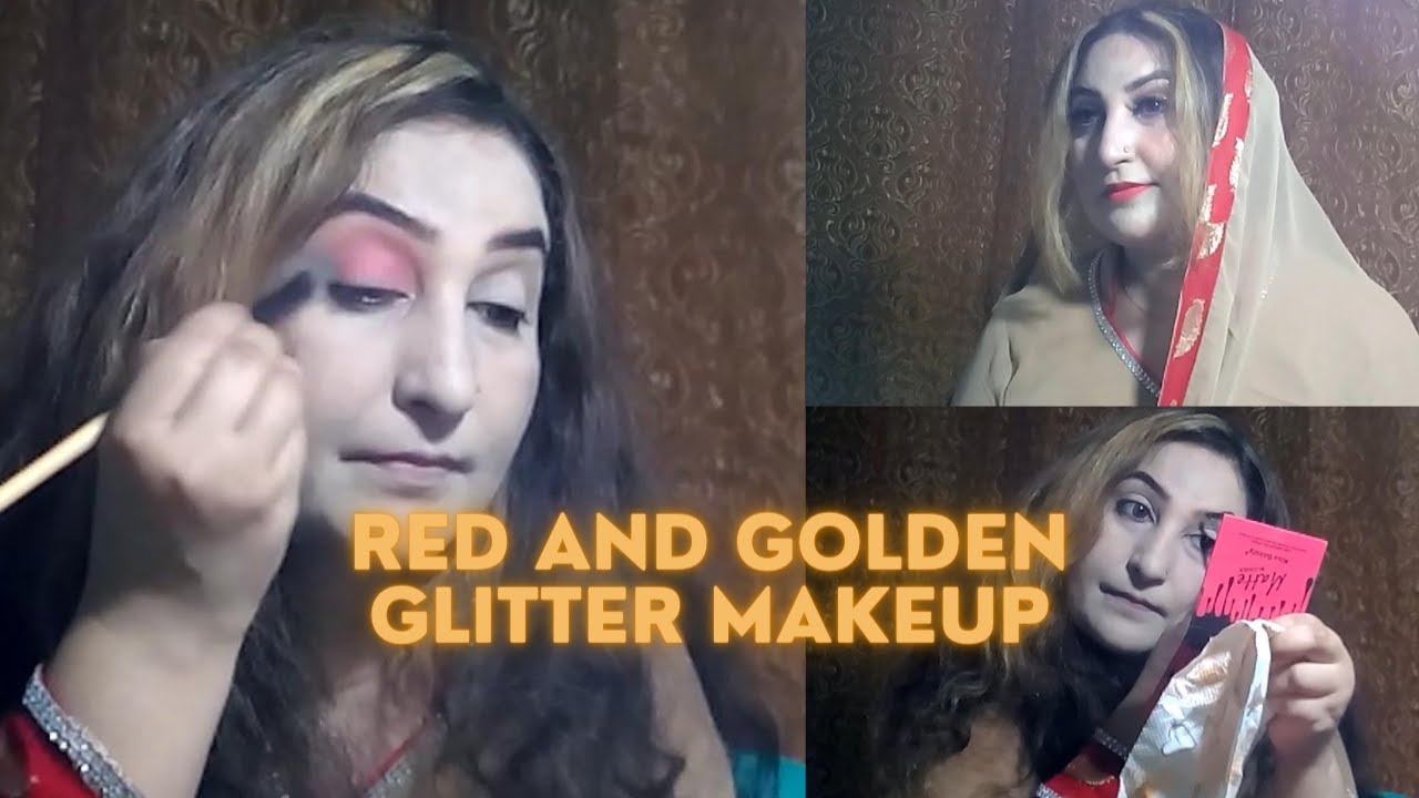 Classic Golden Glitter Makeup Tutorial Rukhsar Vlog YouTube