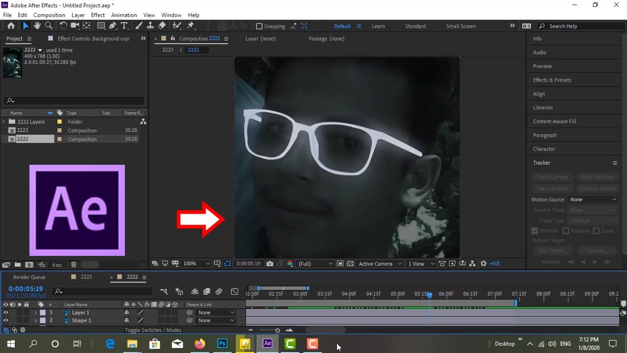 How to Create a Dark Photo Animation 2D & 3D  Part 2 adobe  after effects tutorial 2020