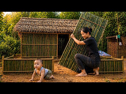 Full video: Woman builds her house from start to finish and sells papayas at the market.