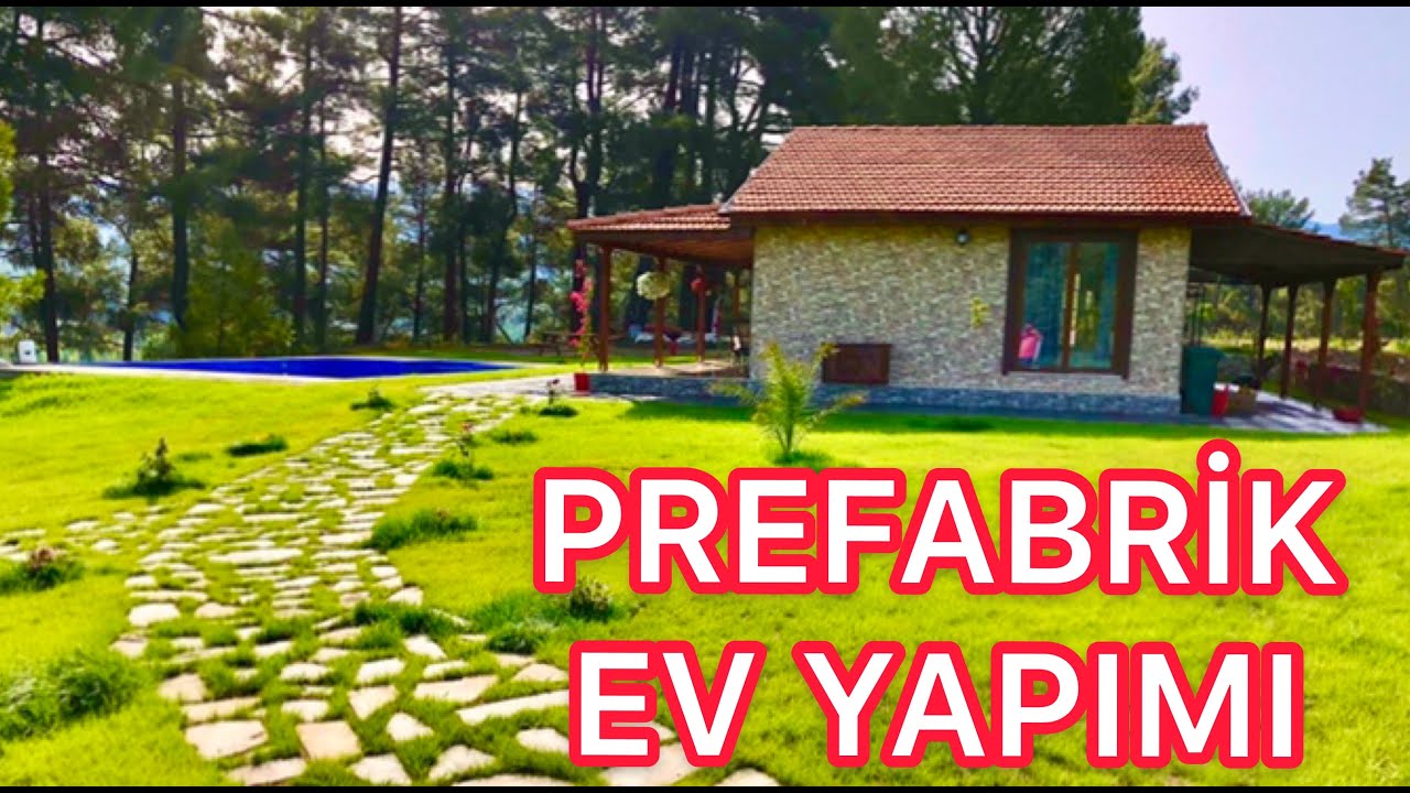 koye yerlesip cok ucuza yaptigim havuzlu prefabrik ev in yapilisini kolay yollarini anlatiyorum youtube evler bahce teras dekoru modern mimari