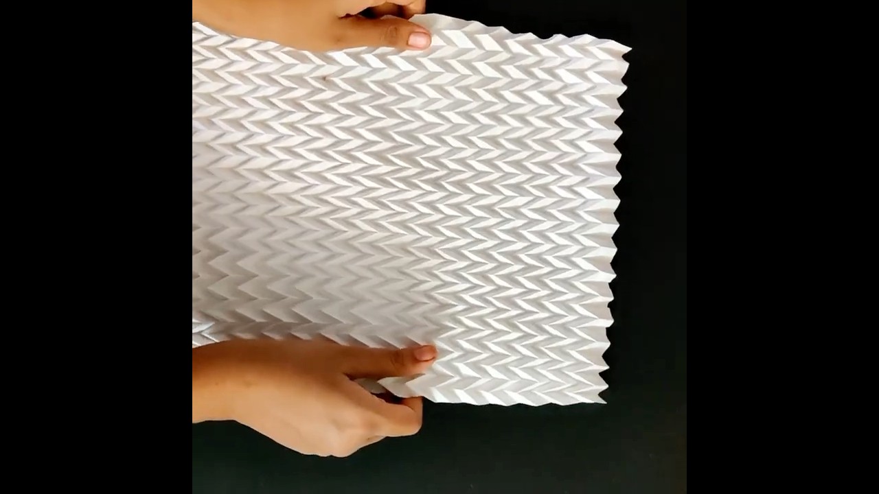 Learn Origami Paper Folding Herringbone Tessellation V-pleat Pattern 