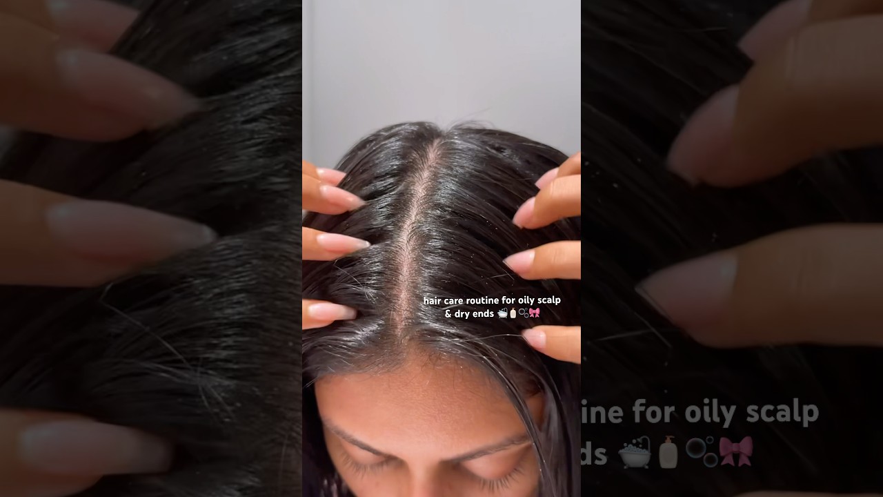 ASMR Hair Care Routine For Oily Scalp & Dry Ends ????