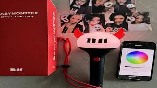 #Kpop BABYMONSTER Official Lightstick with Bluetooth BAEMON Concert Hand Lamp Flash Light for Fans