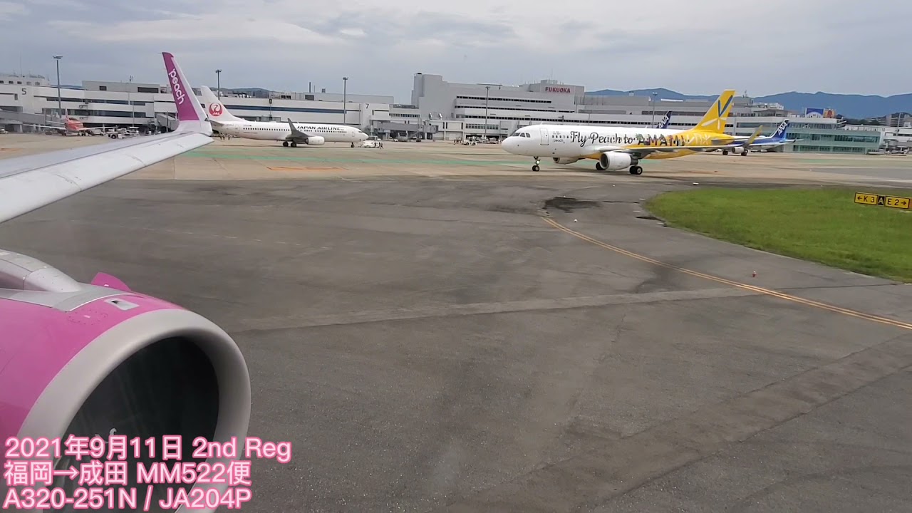 PEACH / MM522便 / FUK→NRT / A320-251N / JA204P / SEAT：2A