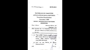 BCS - 051  DECEMBER 2020 QUESTION PAPER