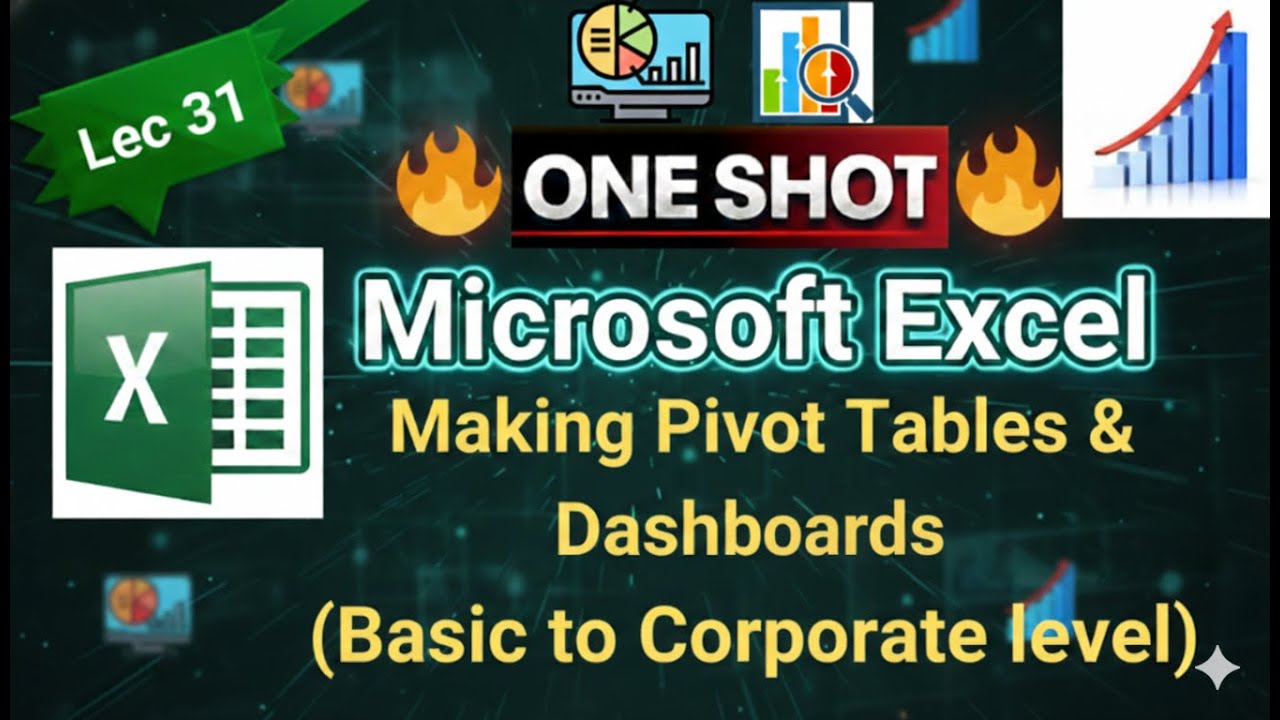 MS Excel Pivot Table & Dashboard One Shot | Basic to Corporate Level