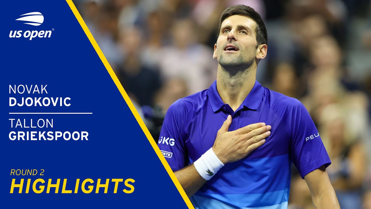 Novak Djokovic vs Tallon Griekspoor Highlights | 2021 US Open Round 2