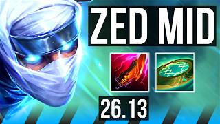 ZED vs AKALI (MID) | Perfect KDA: 17/0/1 | KR Master | 26.13