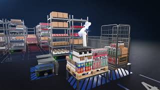 MIXED CASE PALLETIZING   GOODS TO ROBOT