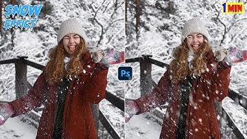 How to add snow effect in photoshop(1-Min)