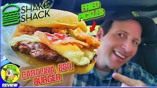 Shake Shack® Carolina BBQ Burger with Fried Pickles Review 🍔🥒 The Gold Burger! Peep THIS Out! 🕵️‍♂️