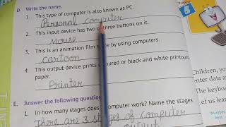 Computer worksheet /class 2