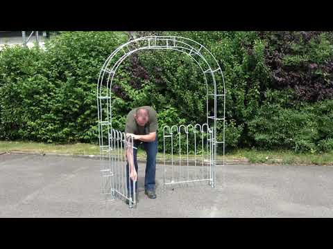 Rosenbogen mit Doppeltor -  Arche de jardin avec portail