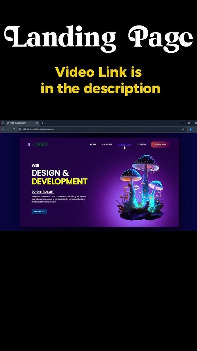 Make Landing Page Using Html And Css | #coding #videoediting # ...