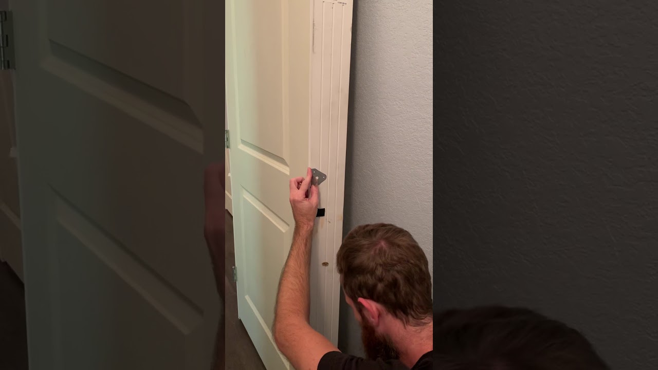 How To Hang A Prehung Door with The Quick Door Hanger YouTube