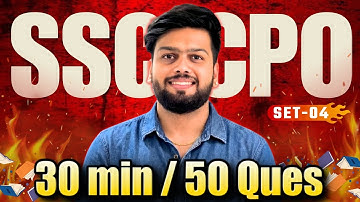 50 QUESTIONS in 30 Mins ! Practice batch SSC CPO 2025 ! Class : 4 ! Superfast Maths By Abhas Saini