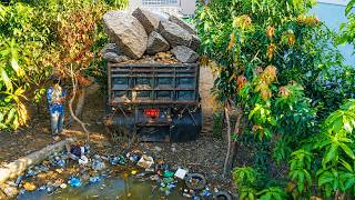 First Start New Project! Complete100% Clear Garbage, Water In Small Place by Dozer Earthmove & Dump