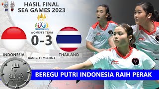 Hasil Final Badminton SEA Games 2023 Indonesia 0-3 Thailand. Beregu Putri Raih Perak