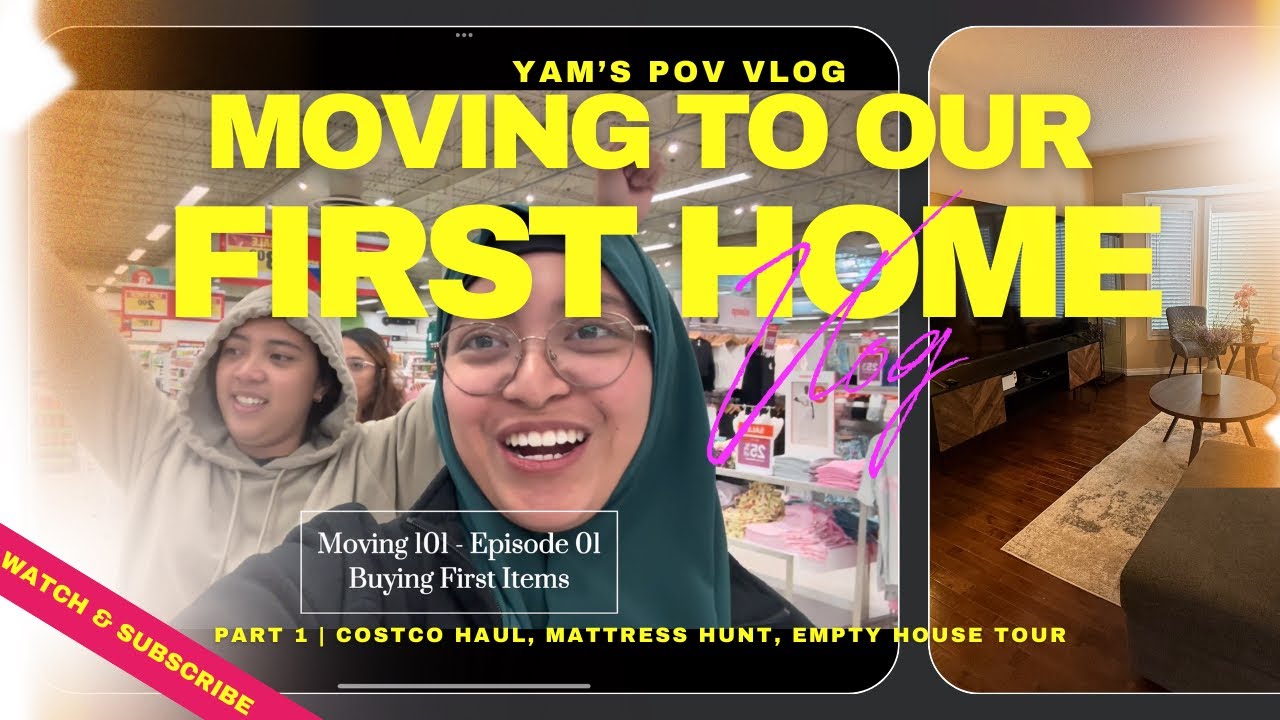 First Home as Newlyweds in Canada🏡 | Empty House Tour, Costco Run & Must-Haves (Part 1)