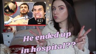 REACTING TO DAVID DOBRIK THIS IS HOW HE BROKE HIS ARM (CAUGHT ON TAPE) | Katy Rebecca