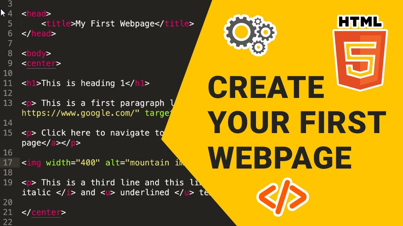 How to Create a Simple Webpage in HTML | Step By Step Tutorial for ...