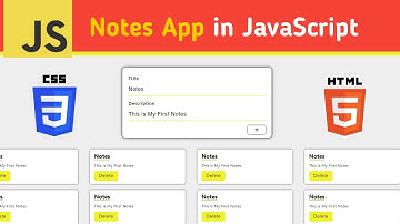 Create A Notes App Using Vanilla JavaScript | JavaScript Project