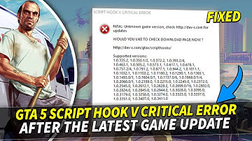 Fix GTA 5 Script Hook V Critical Error (Latest Game Update Fix – 100% Working)