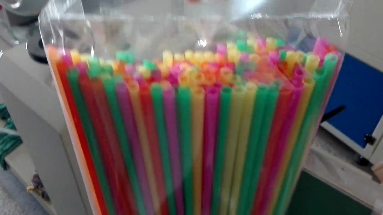 200 units group drinking straw automatic wrapping packaging equipments