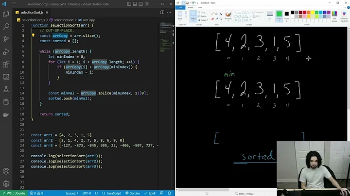 Selection Sort | CODE WALKTHROUGH - In-place, Out-...
