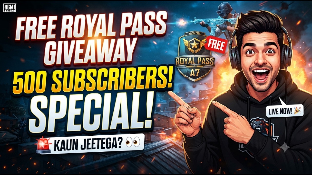 500 Subscriber Special ! Free Royal Pass Giveaway ! Kaun Jeetega ? DAY -85 #bgmi #bgmilive