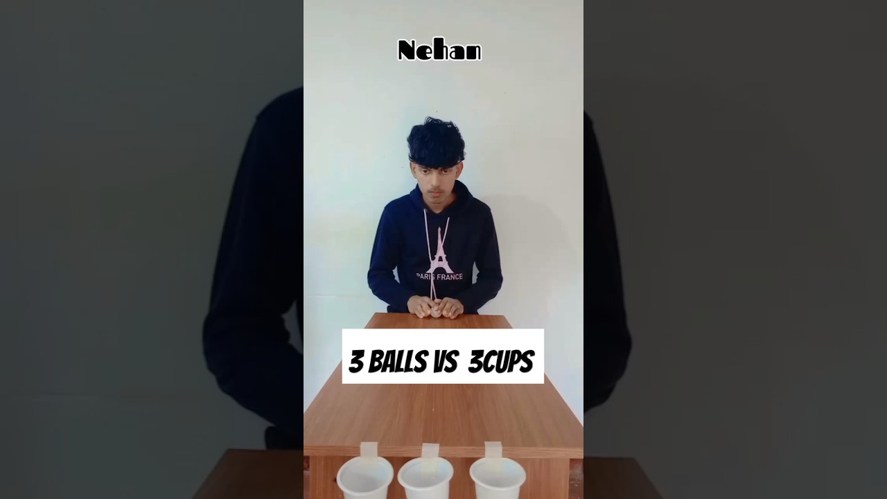 3cups,3balls challenge🍵🏓
