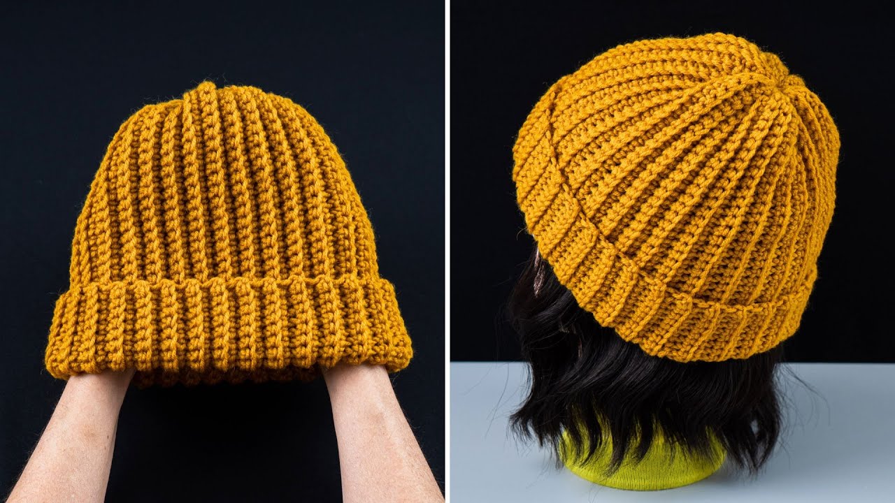 How to crochet a beanie hat easy - tutorial for beginners! - YouTube