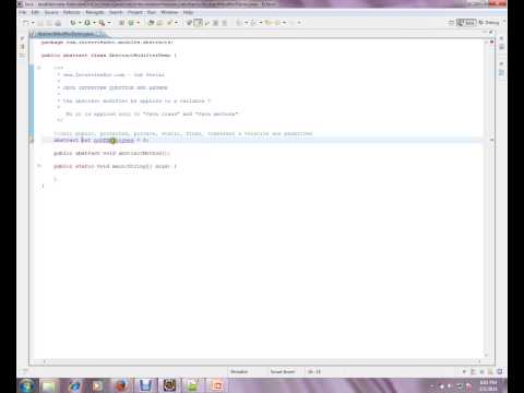 Abstract class methods Java