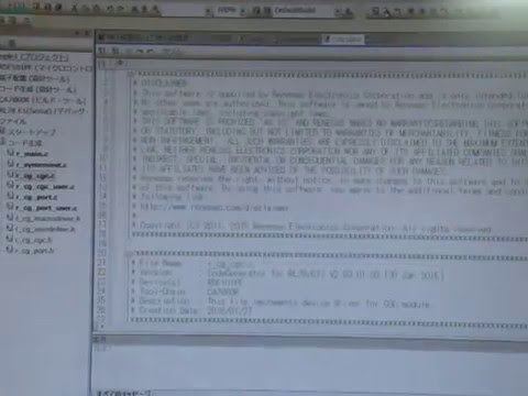 CS+　で　sample1をロードし、RL7810x　CPUボードで動作させる