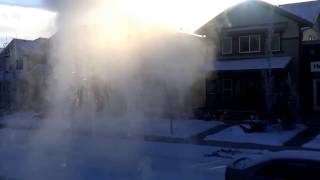 Water evaporates when cold. Because science stuff. -30c