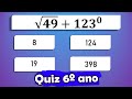 Quiz de Matemática para o 6º Ano