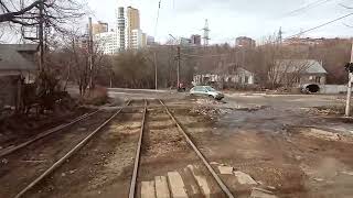 картинка: Трамвайный маршрут #27. Нижний Новгород. Вид из кабины. Часть 1.